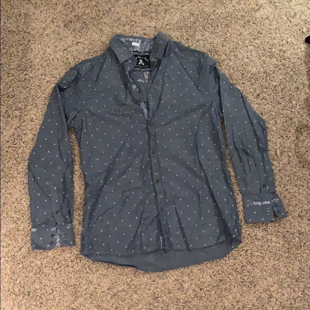 Skull pattern button up